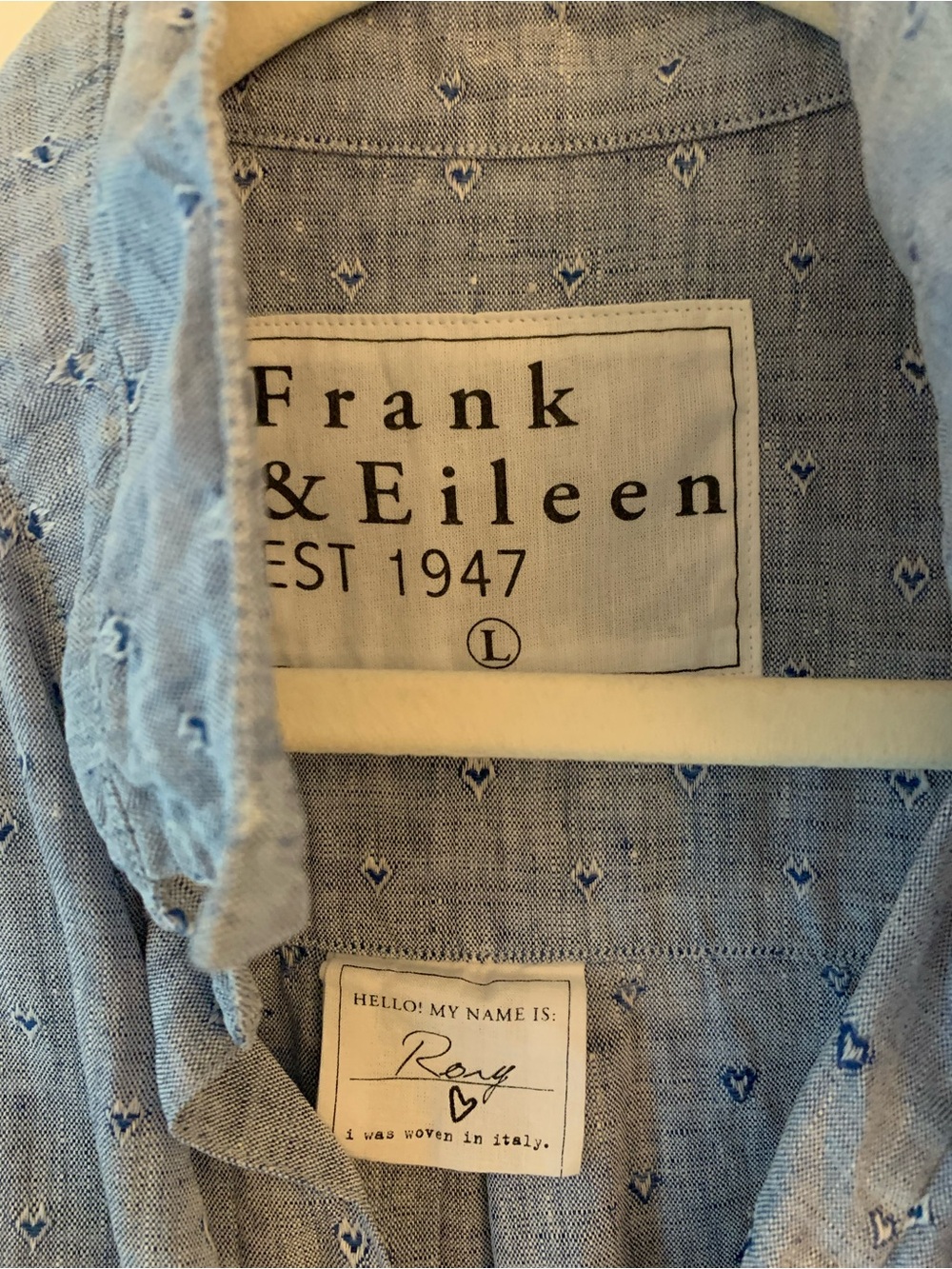 Frank & Eileen hearts Chambray Blue linen Maxi Shirt Dress - Picture 3 of 10